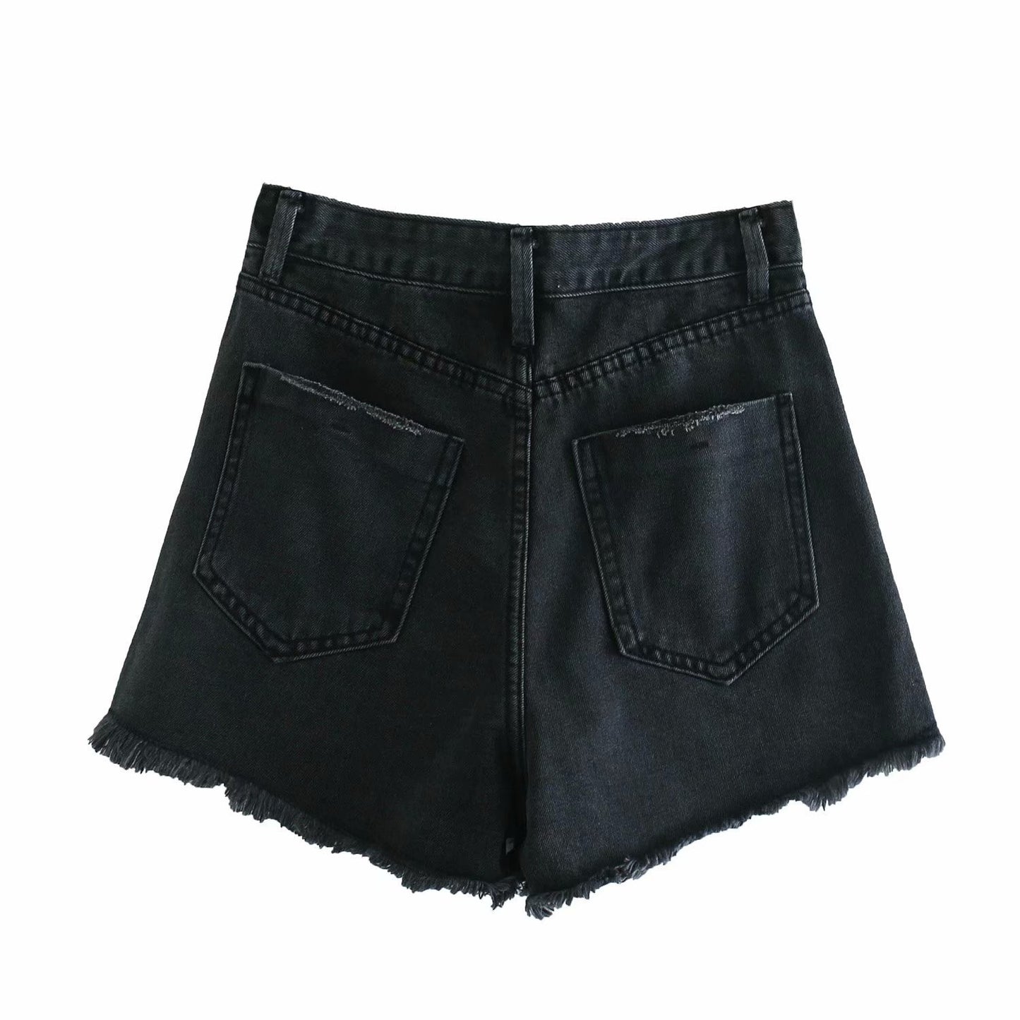 High Waist Retro Trendy Denim Shorts