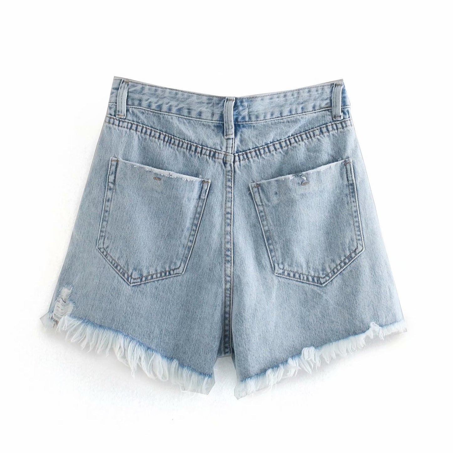High Waist Retro Trendy Denim Shorts