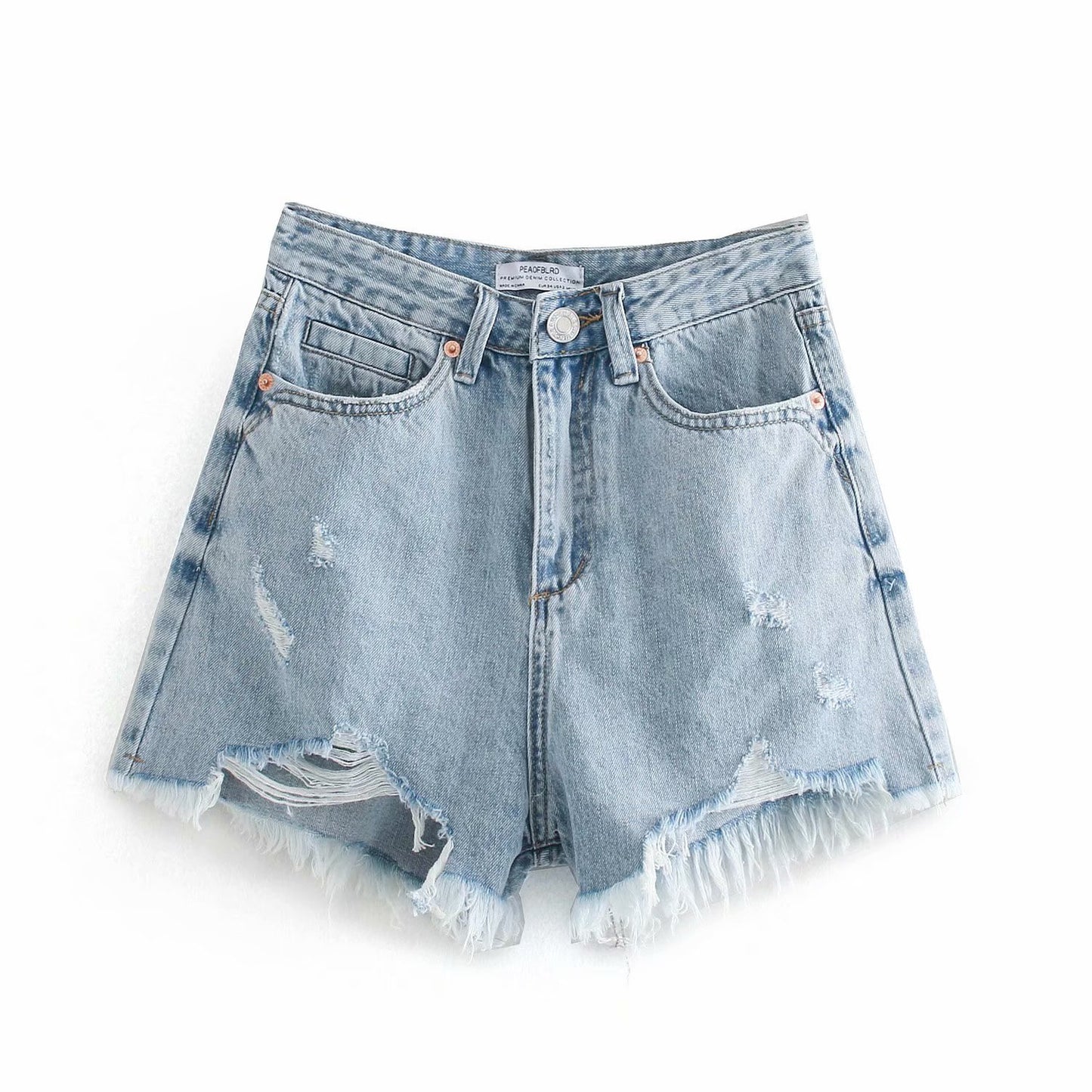High Waist Retro Trendy Denim Shorts