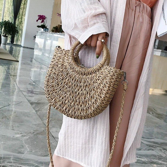 Crossbody Woven Handbag Handbag New Trendy Handmade Straw Shoulder Bag