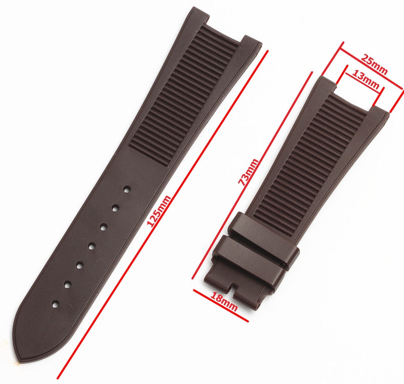 Natural Silicone Rubber Watch Strap Instead Of