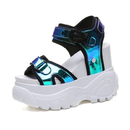TUINANLE Platform Sandals Muffin Bottom Symphony Chunky Super High Heel Student Increase Summer Beach Shoes Sandalias Mujer