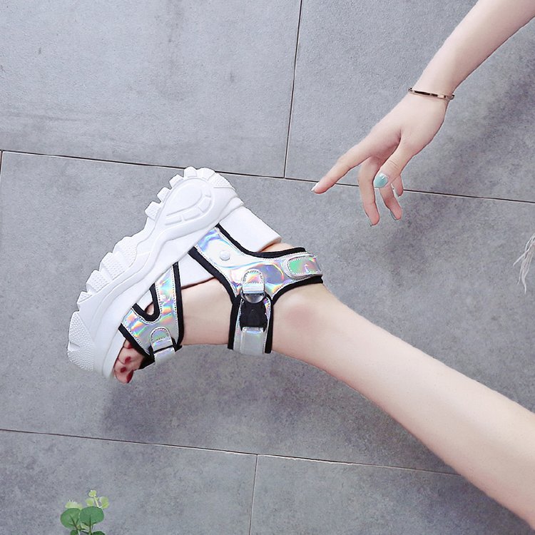 TUINANLE Platform Sandals Muffin Bottom Symphony Chunky Super High Heel Student Increase Summer Beach Shoes Sandalias Mujer