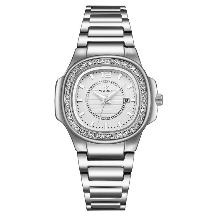 Steel Belt Set Diamond British Waterproof Watch