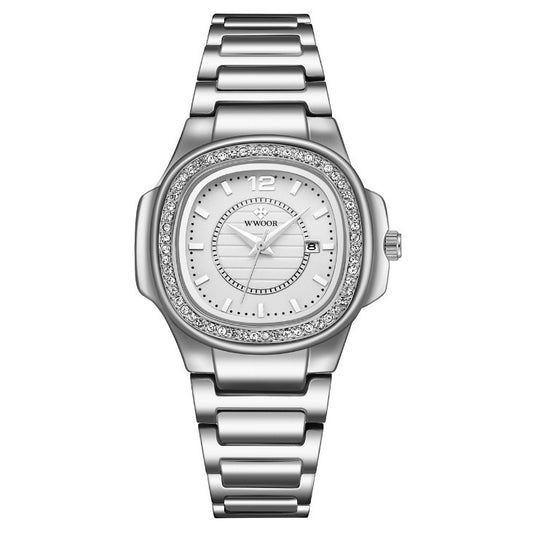 Steel Belt Set Diamond British Waterproof Watch