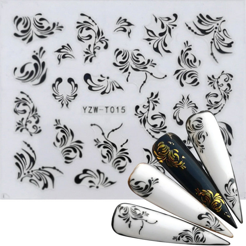 Kiwi Strawberry Ice Cream Squirrel Wolf Butterfly Peacock Nail Sticker