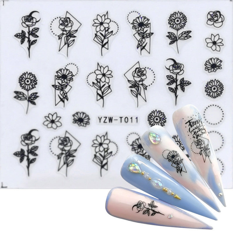 Kiwi Strawberry Ice Cream Squirrel Wolf Butterfly Peacock Nail Sticker