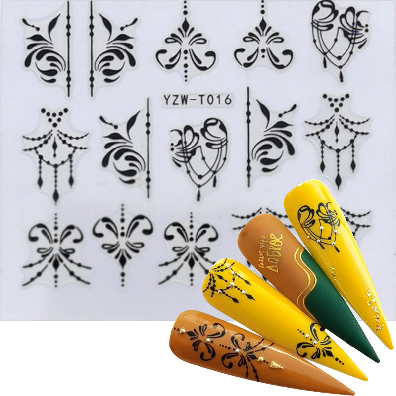 Kiwi Strawberry Ice Cream Squirrel Wolf Butterfly Peacock Nail Sticker