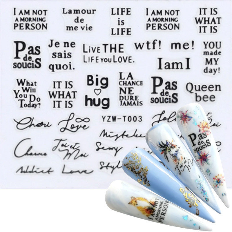 Kiwi Strawberry Ice Cream Squirrel Wolf Butterfly Peacock Nail Sticker