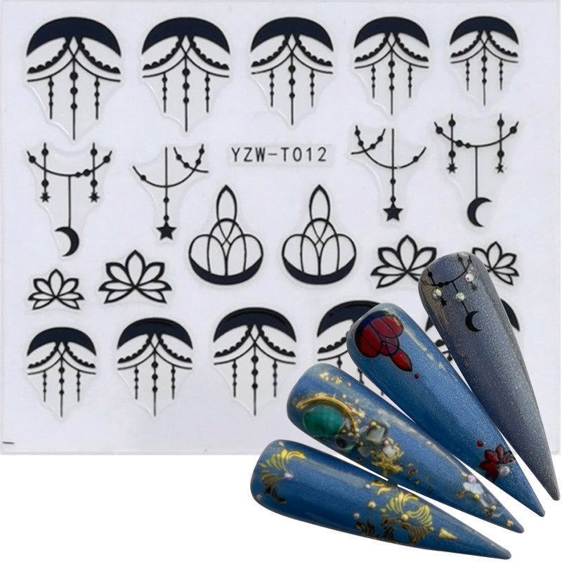 Kiwi Strawberry Ice Cream Squirrel Wolf Butterfly Peacock Nail Sticker