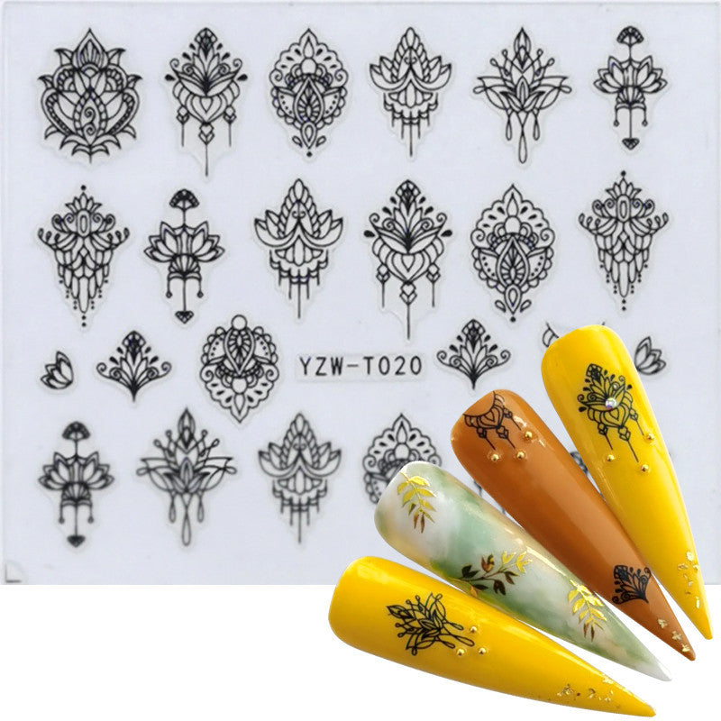 Kiwi Strawberry Ice Cream Squirrel Wolf Butterfly Peacock Nail Sticker