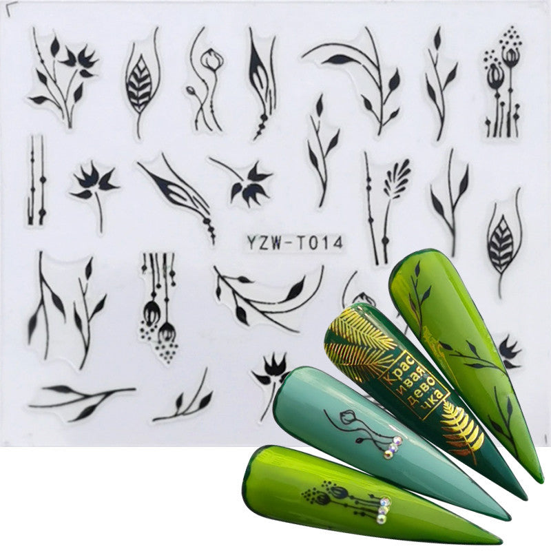 Kiwi Strawberry Ice Cream Squirrel Wolf Butterfly Peacock Nail Sticker