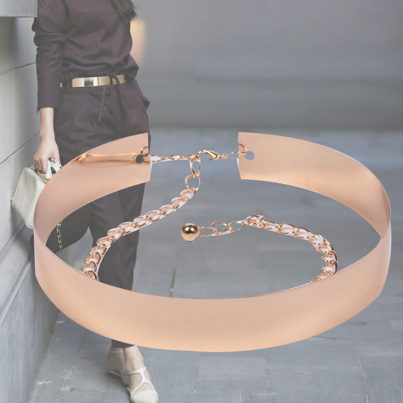 Metal Belt Ladies Decorative Belt Gold Dress Girdle