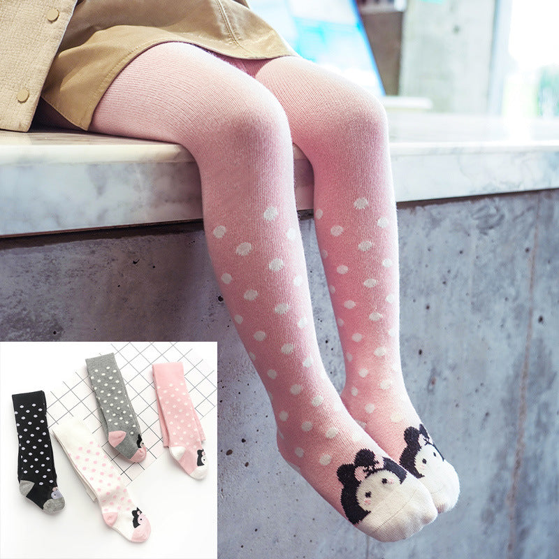 Strømpebukser/leggings til baby med åben kile