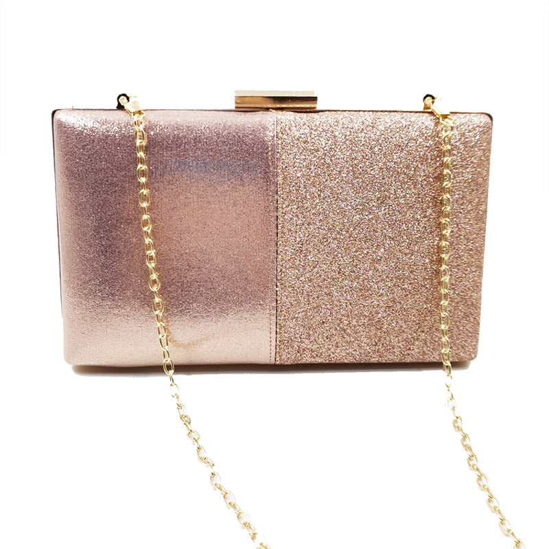 Women's Clutch Bag Shoulder Bag Sequin Stitching Banquet Dress Evening Bag