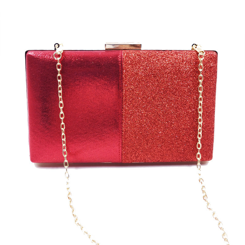 Women's Clutch Bag Shoulder Bag Sequin Stitching Banquet Dress Evening Bag