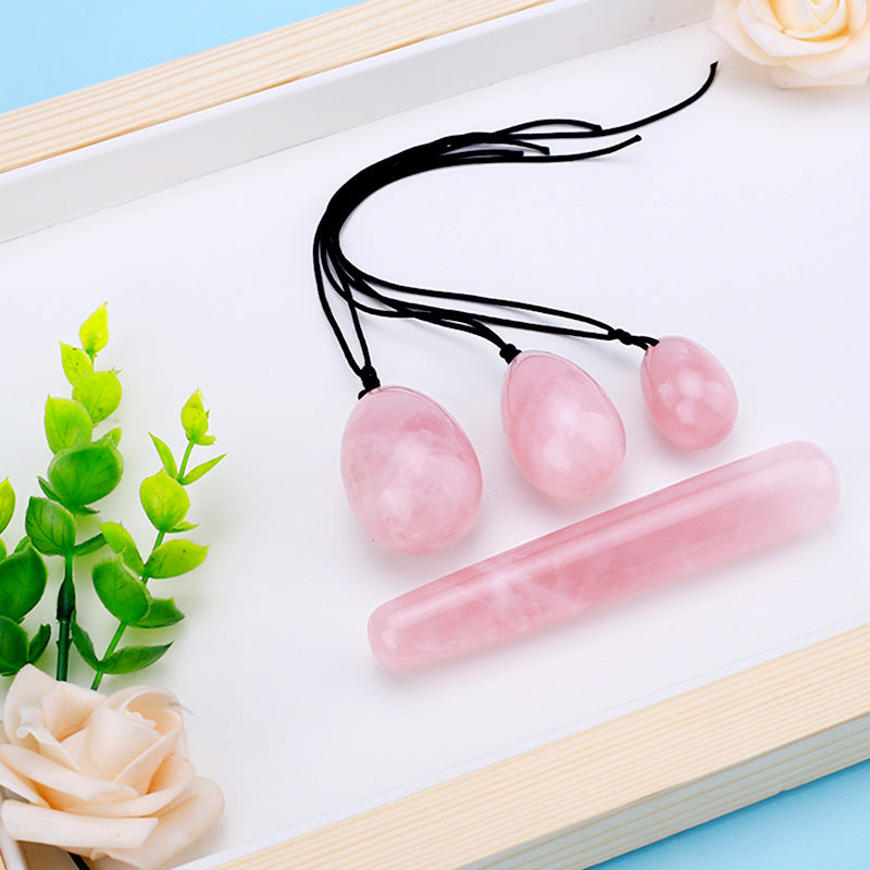 Jade Egg Set Powder Crystal Aventurine Massage Ball