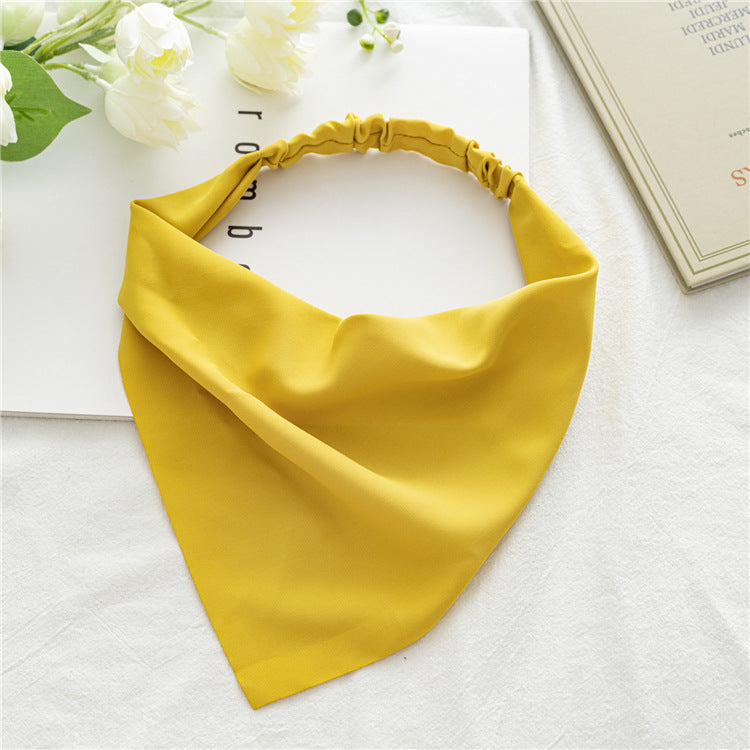 Pure Color Macaron Elastic Elastic Headband