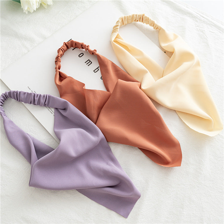 Pure Color Macaron Elastic Elastic Headband