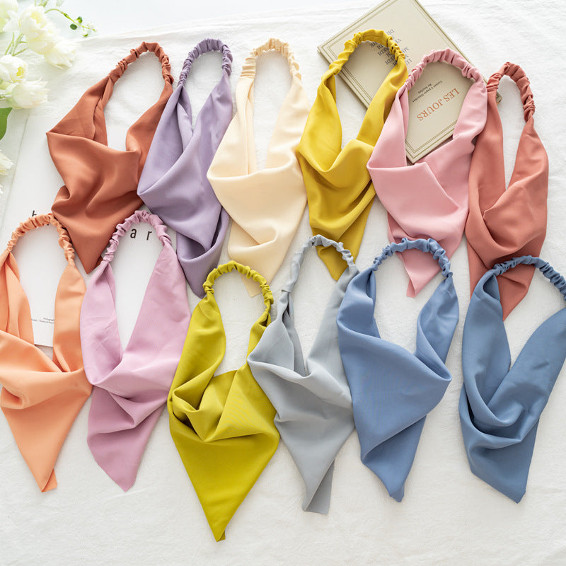 Pure Color Macaron Elastic Elastic Headband