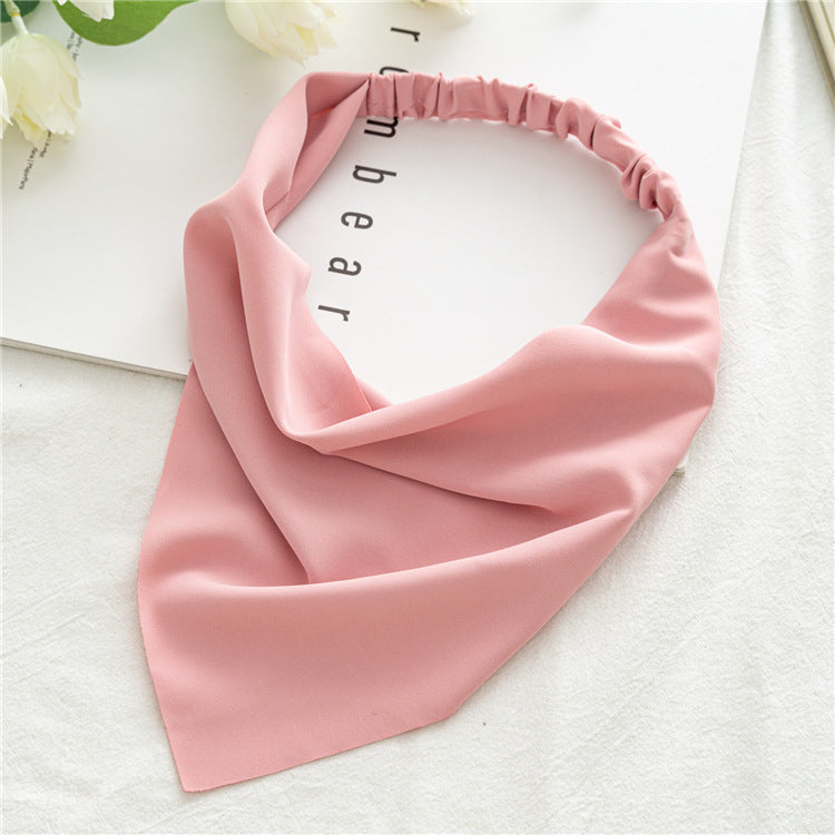 Pure Color Macaron Elastic Elastic Headband