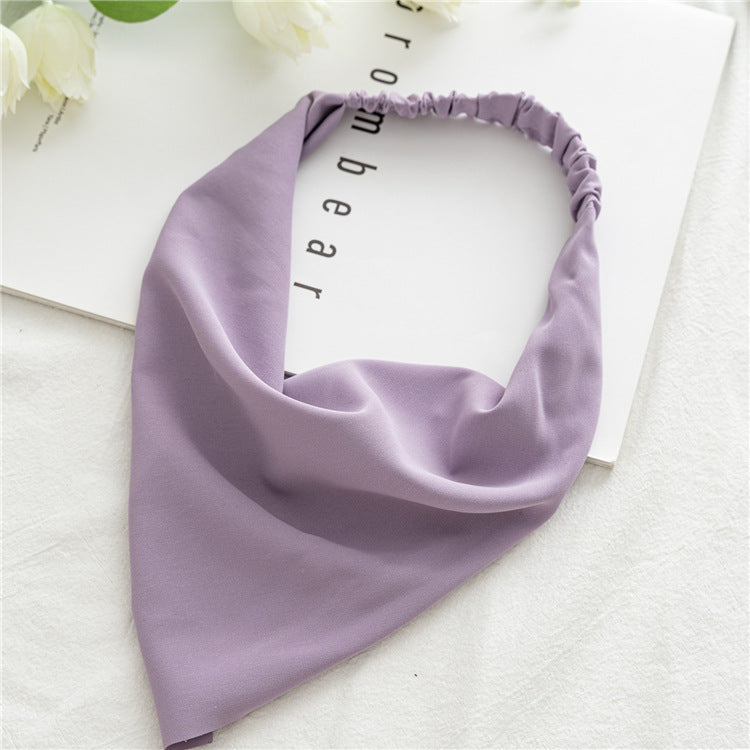 Pure Color Macaron Elastic Elastic Headband