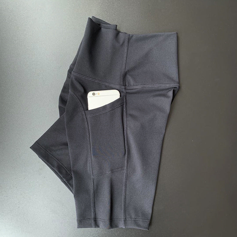 Europæiske og amerikanske yogashorts til kvinder, fempunktsbukser, løbeshorts