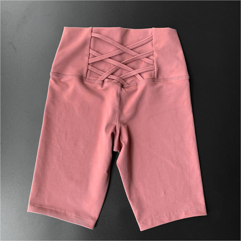 Europæiske og amerikanske yogashorts til kvinder, fempunktsbukser, løbeshorts
