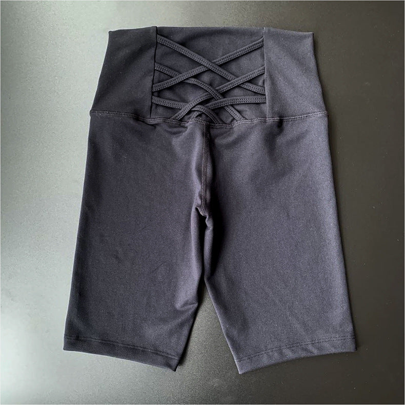 Europæiske og amerikanske yogashorts til kvinder, fempunktsbukser, løbeshorts