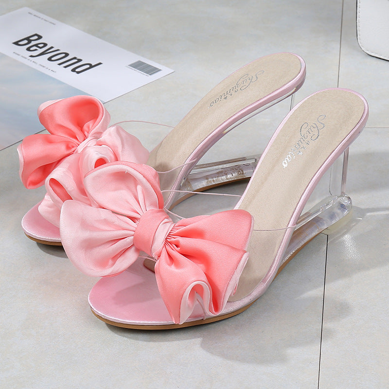 Women's Shoes One Word Buckle Simple Wedge Sandals