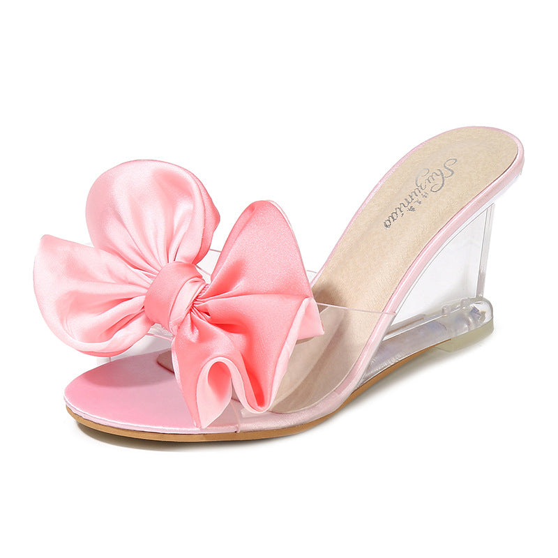 Women's Shoes One Word Buckle Simple Wedge Sandals