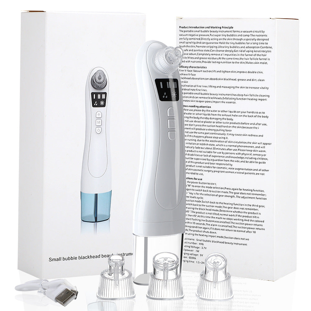 Small Bubble Hot Compress Blackhead Meter With Water Tank Display File