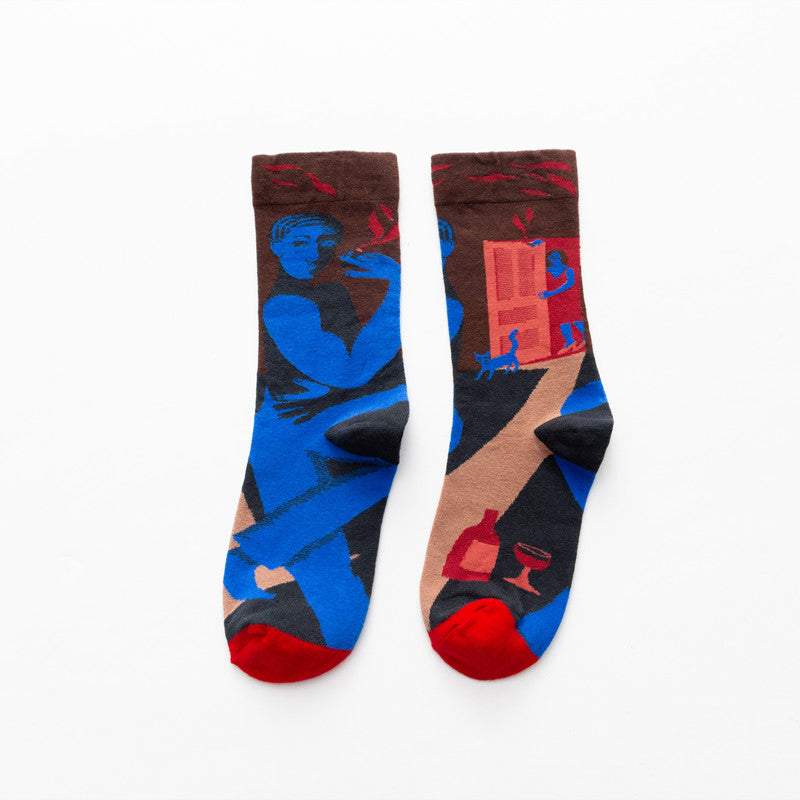 Korean Style Cotton Socks Warm Personality Men's Stockings