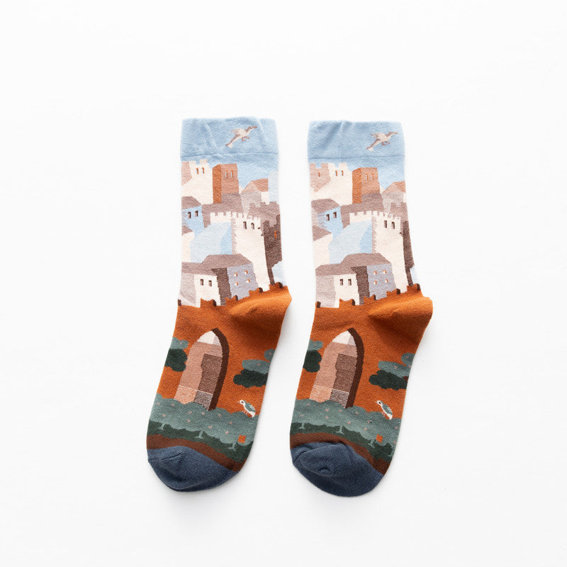 Korean Style Cotton Socks Warm Personality Men's Stockings