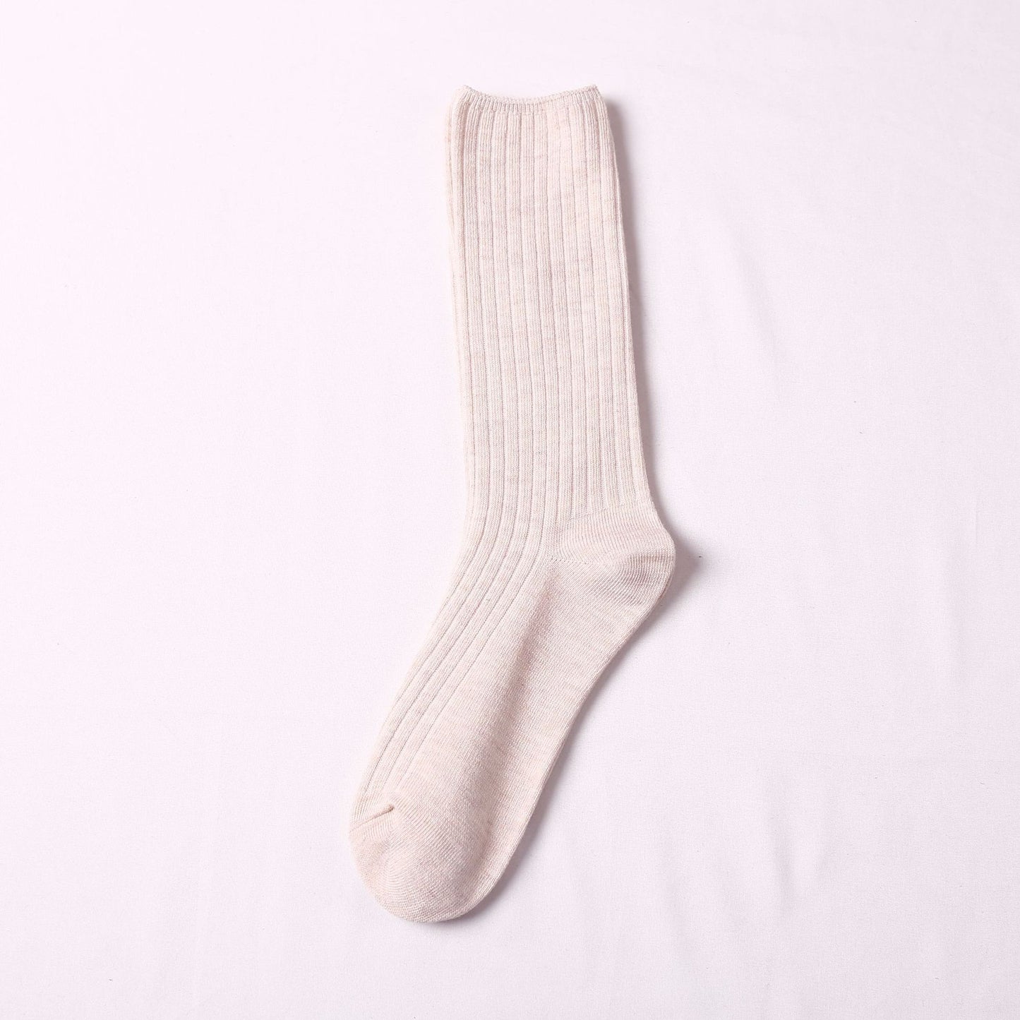 Ladies All-Match Solid Color Breathable Cotton Socks