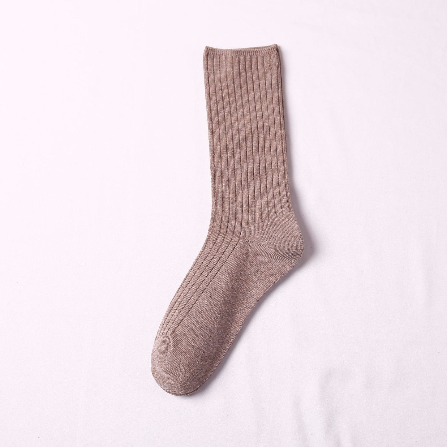 Ladies All-Match Solid Color Breathable Cotton Socks