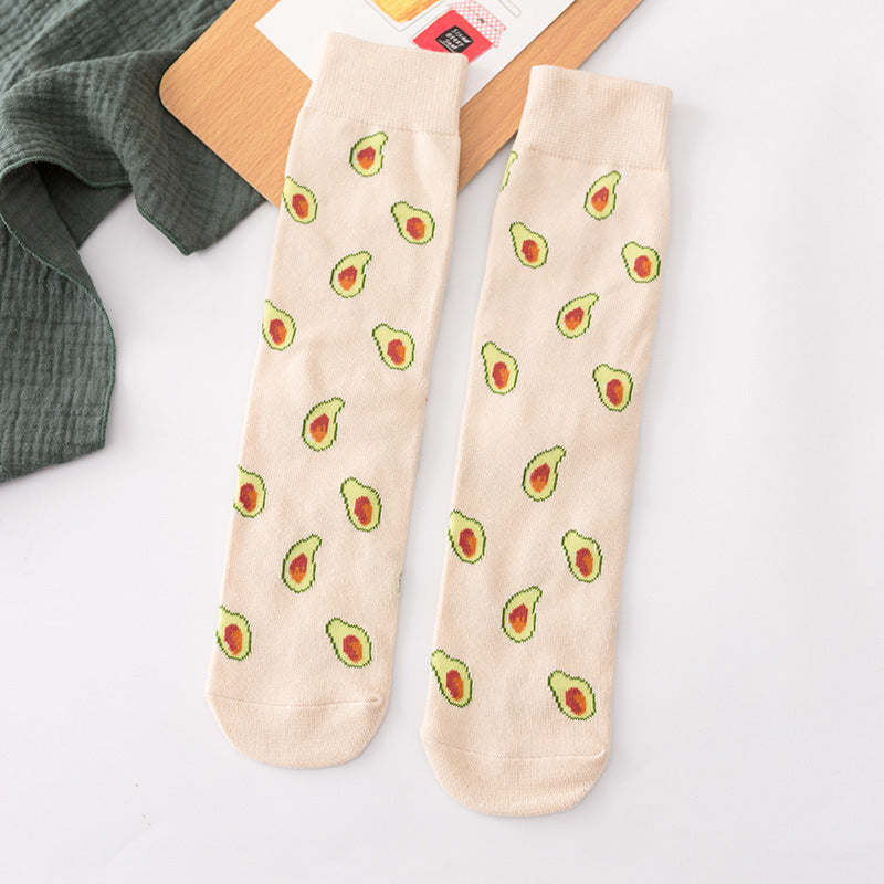Sweet And Versatile Casual Straight High Socks