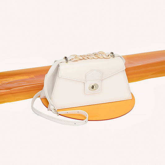 Cowhide Fashion Beaded Handbag Women's Messenger Bag