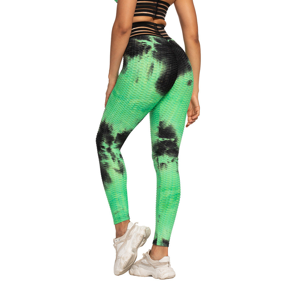 Women's Fashion Thick Tie-Dye Tight Fitness Yoga Pants