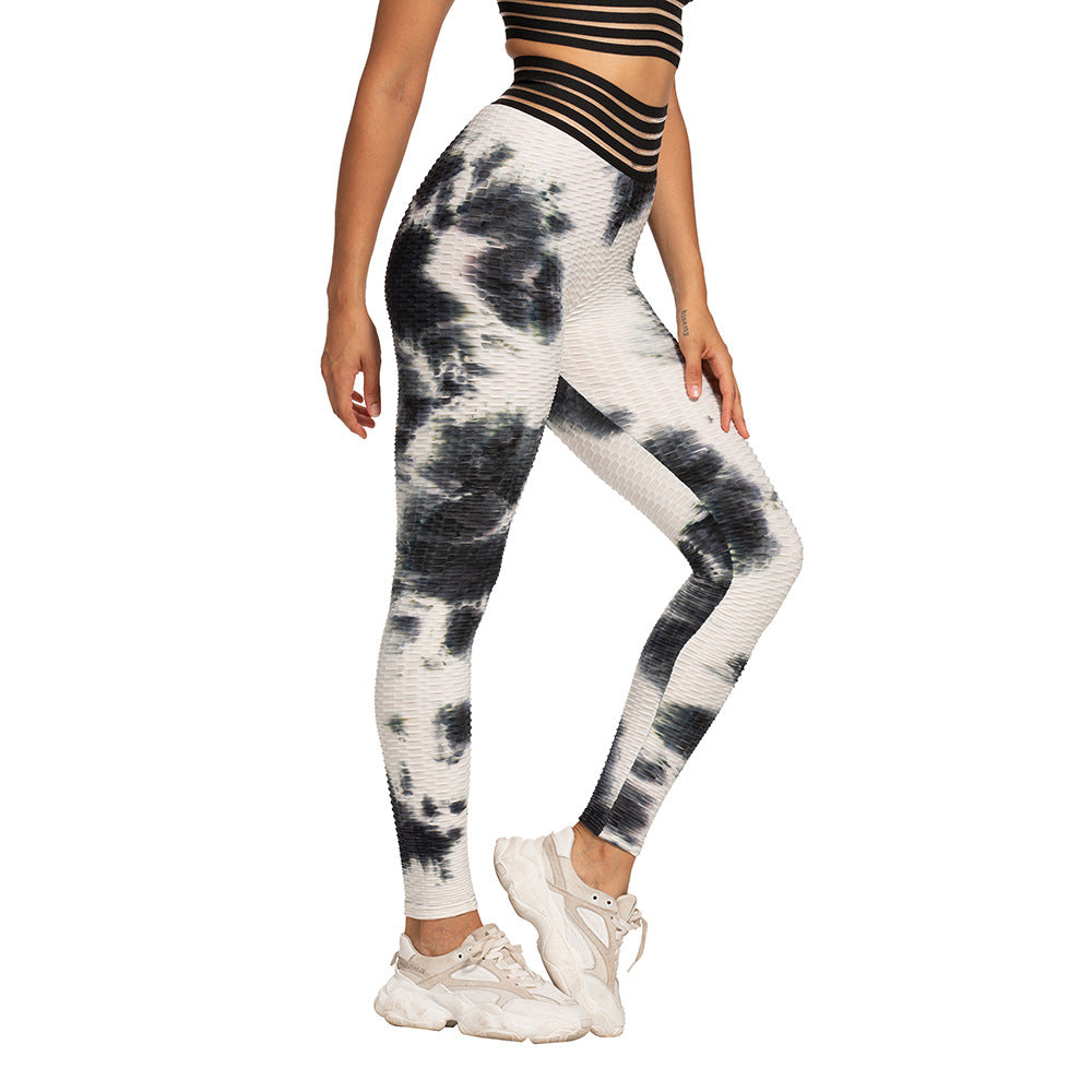 Women's Fashion Thick Tie-Dye Tight Fitness Yoga Pants
