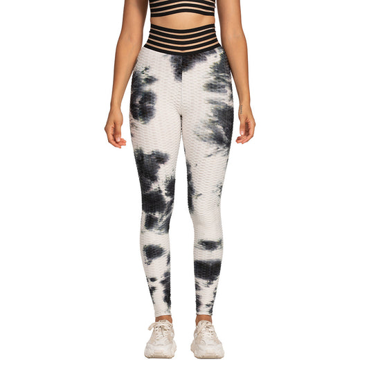 Dame Chunky Tie-Dye Tætsiddende Fitness Yogabukser