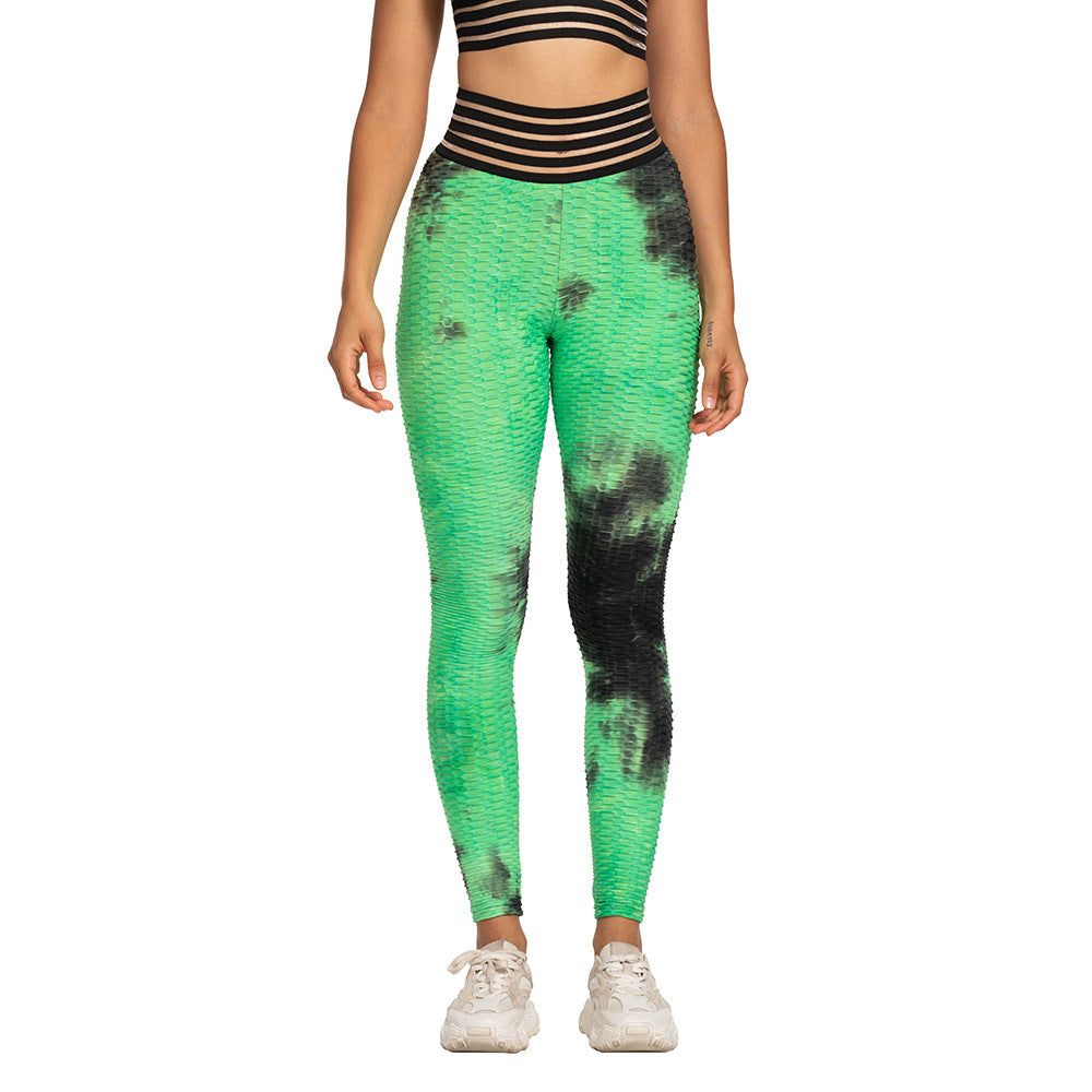 Women's Fashion Thick Tie-Dye Tight Fitness Yoga Pants