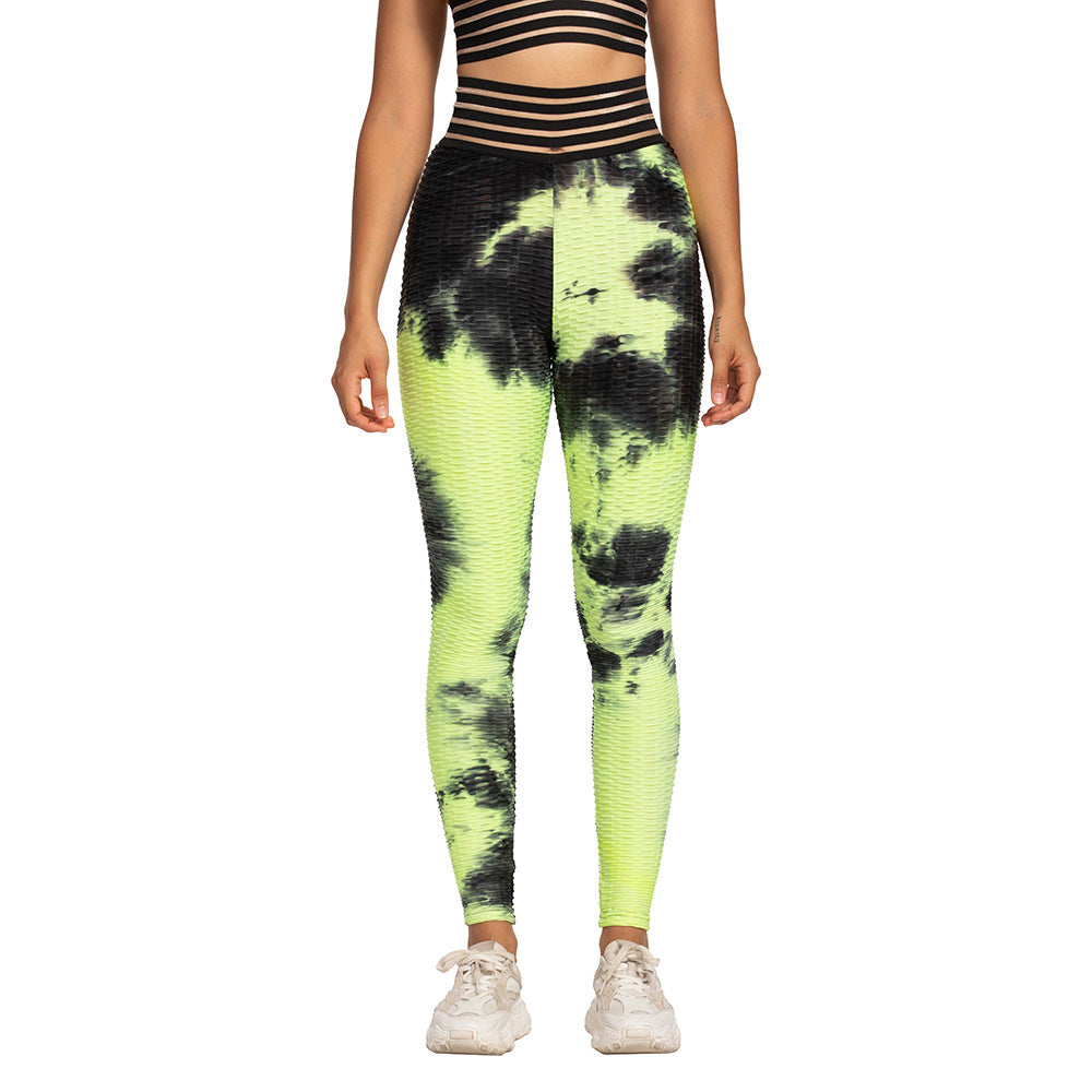 Women's Fashion Thick Tie-Dye Tight Fitness Yoga Pants