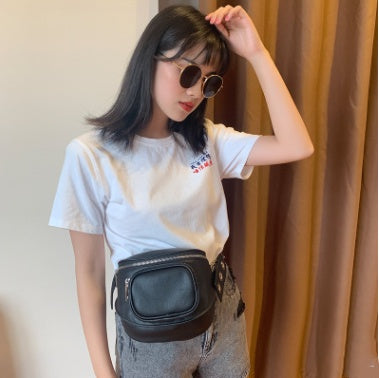 Simple Leather Semicircle Saddle Bag
