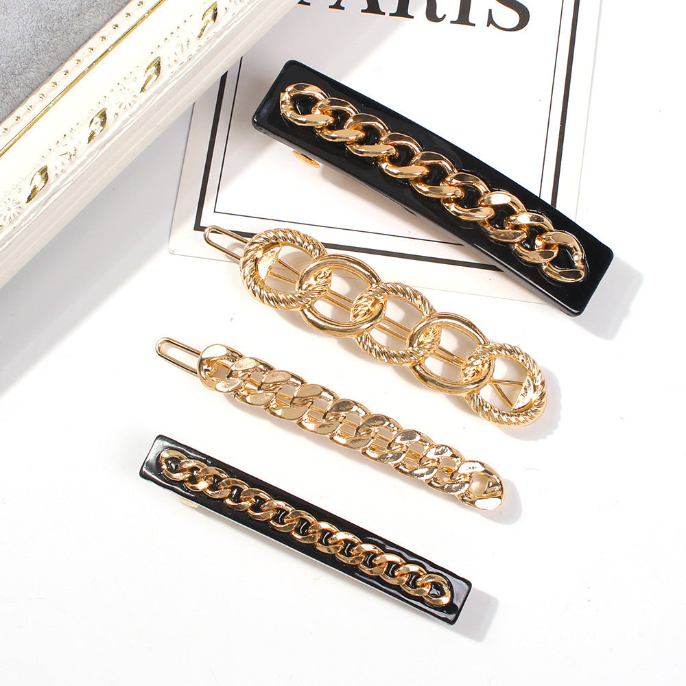 Fashion Street Style With Geometric Alloy Chain Hairpin