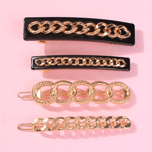 Fashion Street Style With Geometric Alloy Chain Hairpin