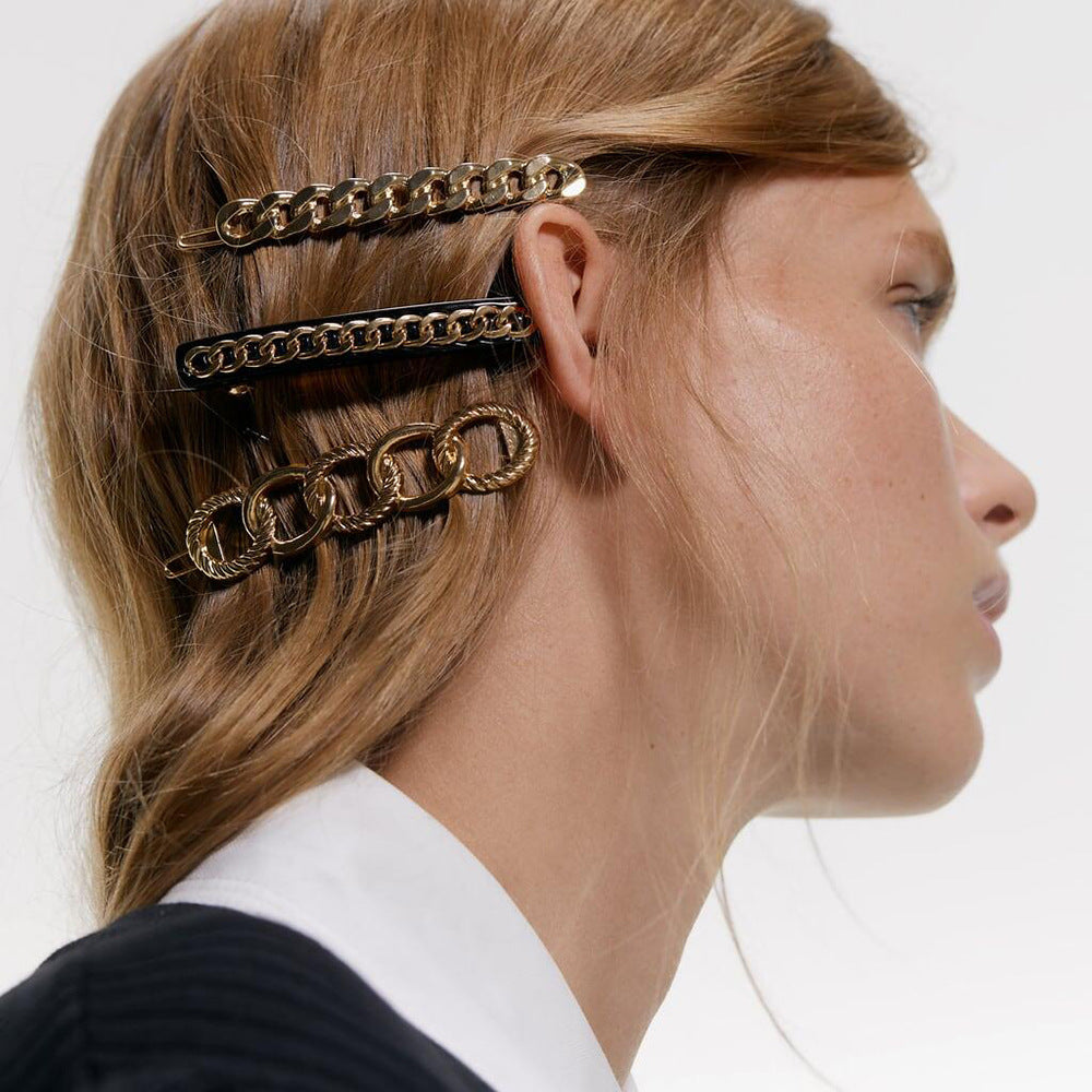 Fashion Street Style With Geometric Alloy Chain Hairpin