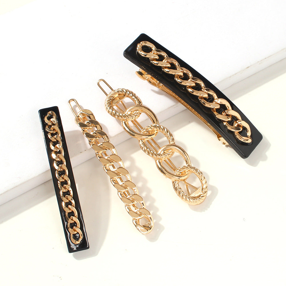 Fashion Street Style With Geometric Alloy Chain Hairpin