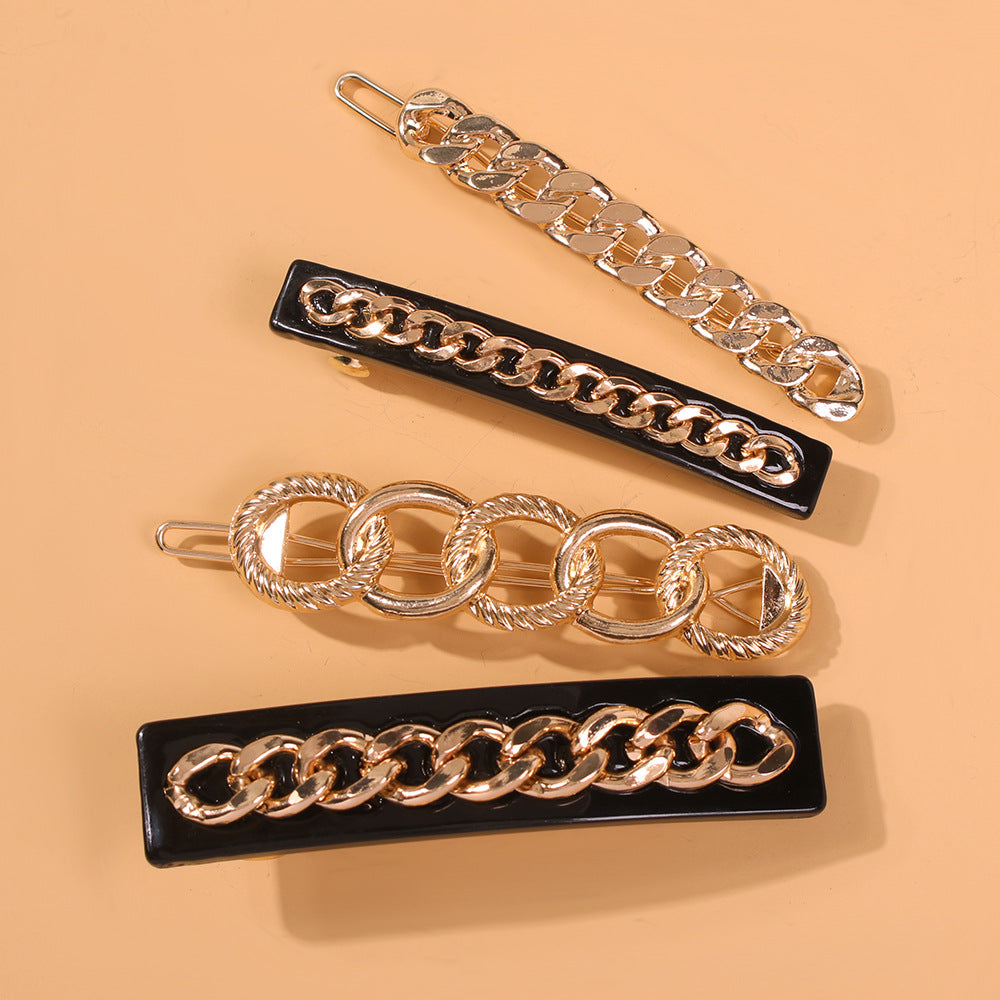 Fashion Street Style With Geometric Alloy Chain Hairpin