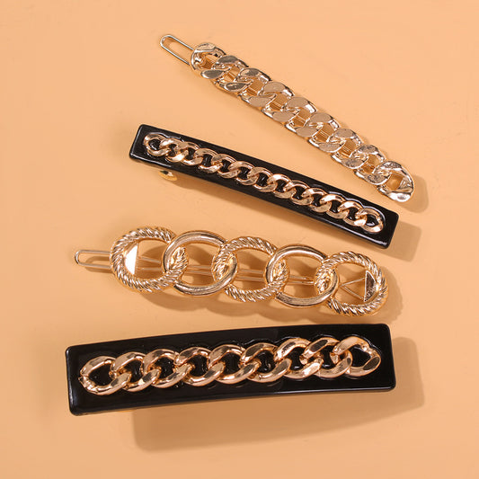 Fashion Street Style With Geometric Alloy Chain Hairpin